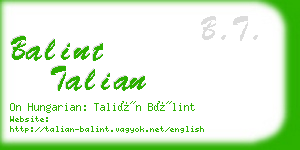 balint talian business card